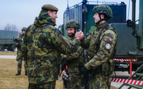 Za strakonickými vojáky přijel i vrchní praporčík Armády ČR štábní praporčík Peter Smik.